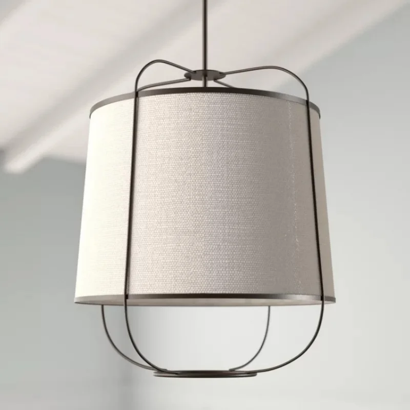 Lampu gantung restoran Cina ruang makan modern sederhana lampu gantung makan belajar kain ruang teh homestay kreatif