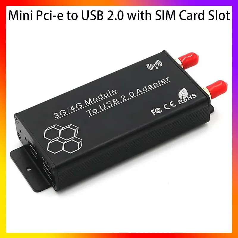 

PCI-E to USB 2.0(TYPE C) Adapter With SIM Card Slot And Auxiliary Power Interface for WWAN/LTE Module Card Connector Adapter