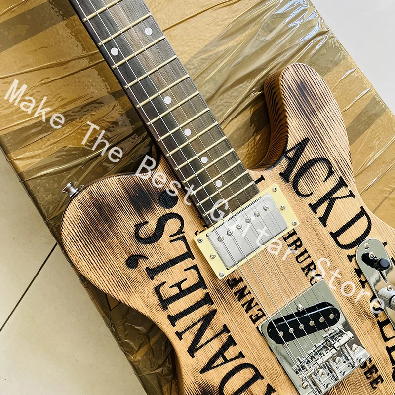 Carving old electric guitars in classic natural wood color, professional quality assurance, and fast delivery.