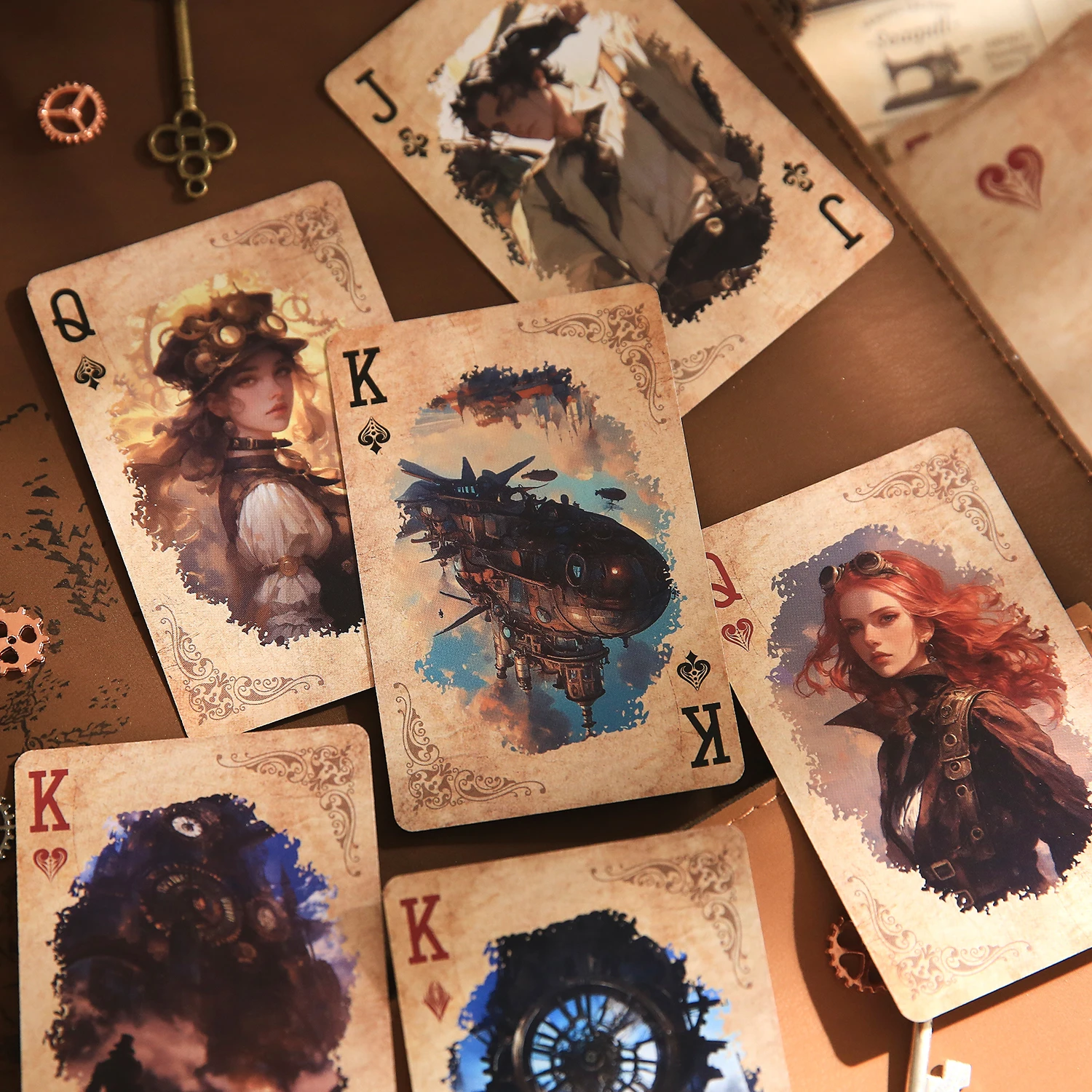 55Pcs/box Playing Card Characters Landscape Punk Themed Series Cards For Multiplayer Game Relaxation Entertainment Decoration