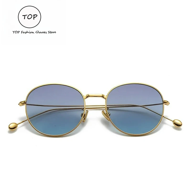 

Trendy Simple Individual Round Sunglasses Women's Designer Brand Metal Outdoor Uv400 Men's Driving and Travel SUNGLASSES