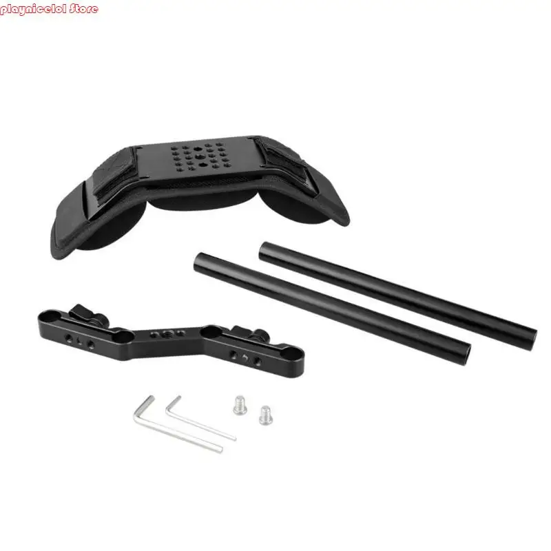 تلاعب كتف E8BA مع ذراع z z 15 ملم قضيب الدعم مرفق لوحة الكتف للفيديو ملحقات كاميرا DSLR Camcorder