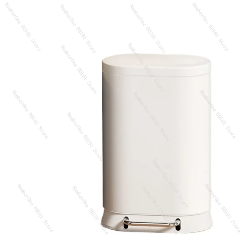 Large-capacity kitchen special trash can for household 2024 new no-bend high stainless steel high value