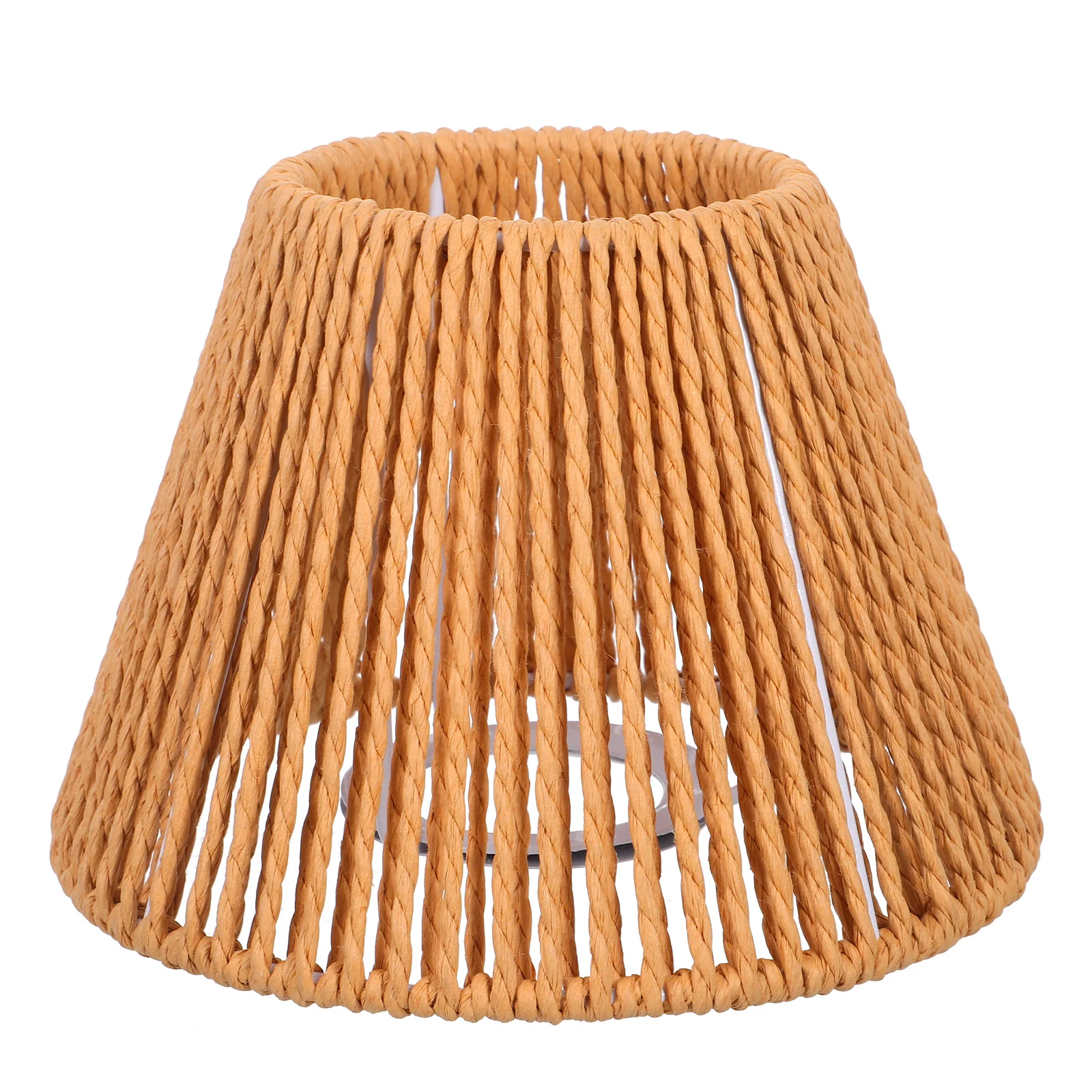 

Handmade Woven Lamp Shade Natural Paper Rope Cone Pendant Light Cover For Ceiling Floor Table Lamps Boho Decor Macrame
