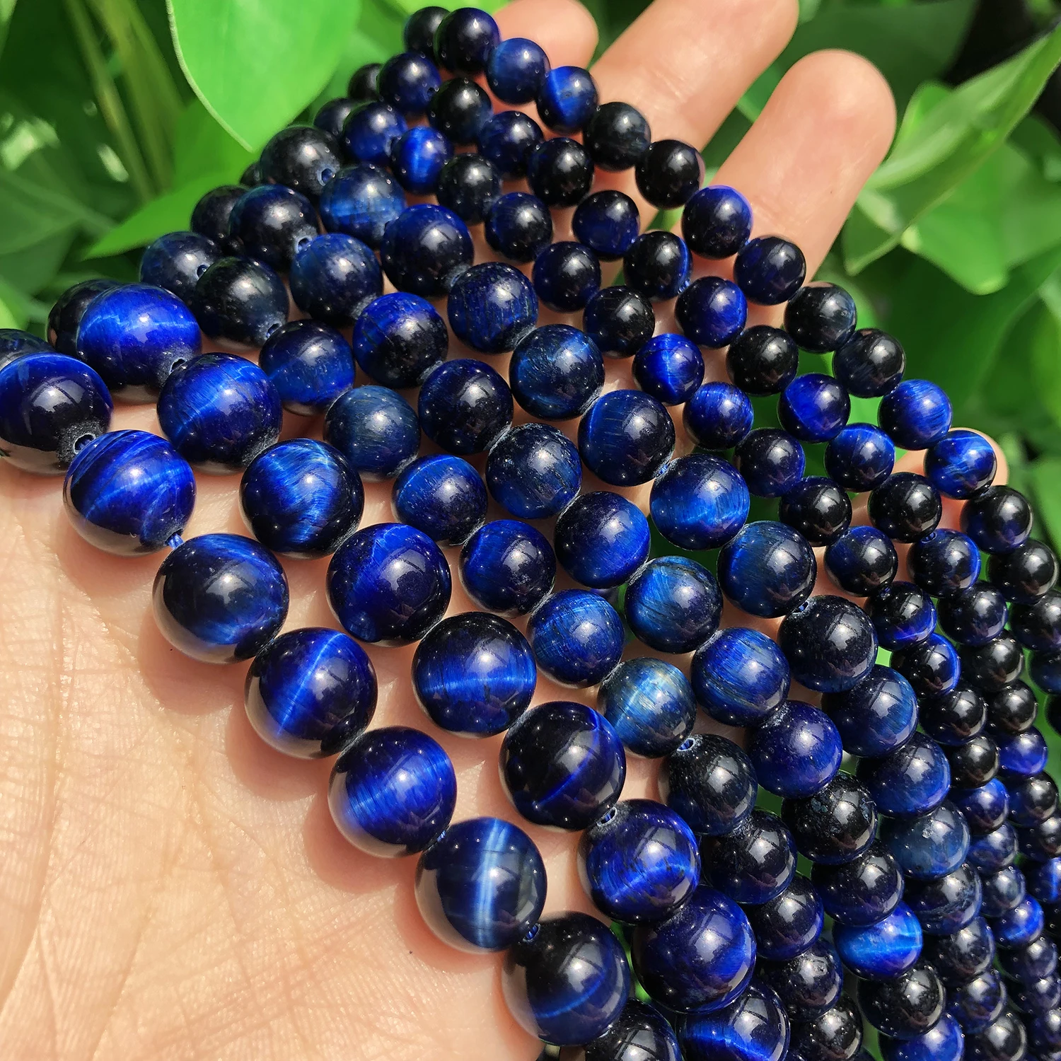 A++ Natural Stone Beads Blue Tiger Eye Round Beads For Jewelry Making 4 6 8 10 12mm DIY Bracelet Necklace Accessories 15\'\'