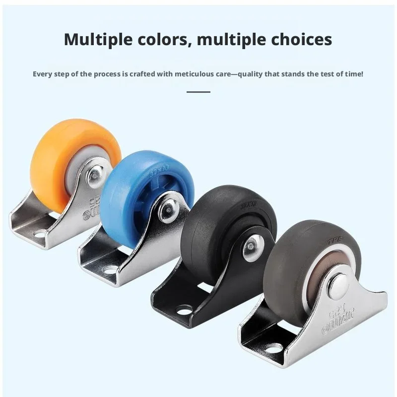 4 Pcs/Lot 1''/1.25''/1.5''/2'' Casters Tatami Drawer Pulley Wheel Nylon Rubber Furniture Bedside Table Mute Directional