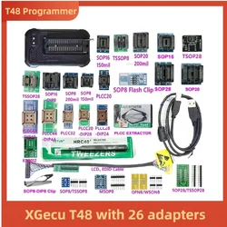 T48 Programmer XGECU V12.25 Support 28000+ ICs for SPI/Nor/NAND Flash/EMMC BGA153/162/169/100/221 TSOP/SOP/PLCC