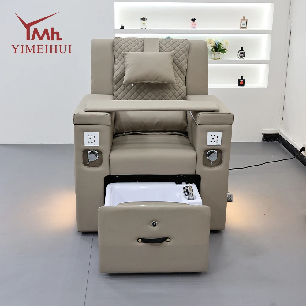 Luxury Color Nail Salon Foot Spa Manicure Pedicure Chair Whirlpool Adjustable Reclining Pedicure Chair image 3