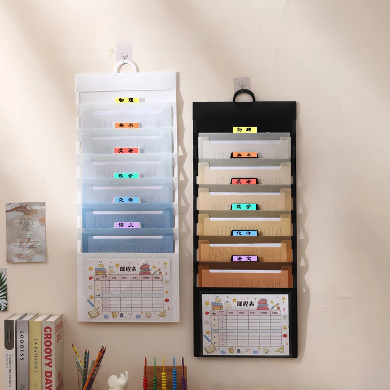

6 Pocket Hanging Expandable Document Folder File Organizer Multi-Layer Classification Test Paper Organization Home School Office