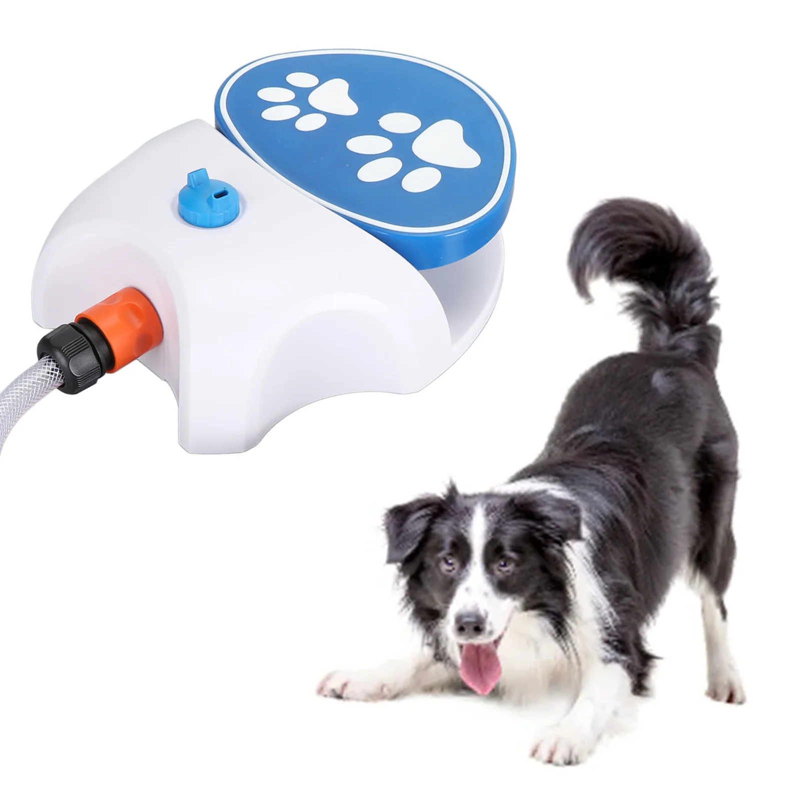 Dog Foot Step Water Feeder Convenient Dog Water Fountain Automatic Easy Connection  Activated for Courtyard for Pets