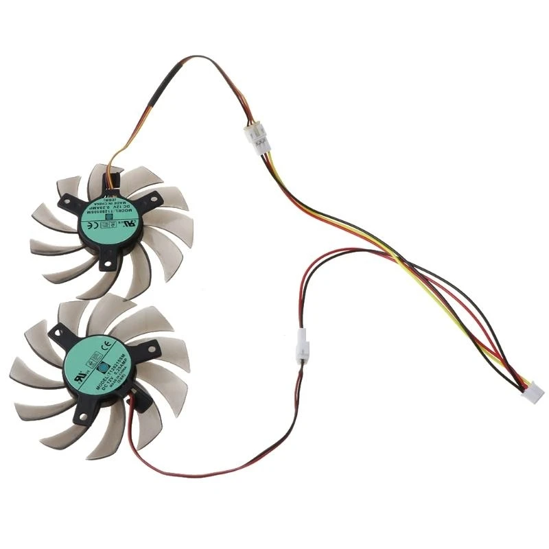 Ventilador placa gráfica 75mm T128010SM Cooler Fan Substituição 0,20A 3Pin Placa gráfica melhor venda