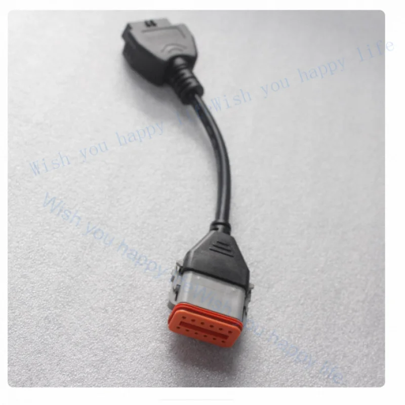 v+  OBD2 Diagnostic Cable Adapter Cable for Komatsu Cummins Inline6 12Pin to 16Pin