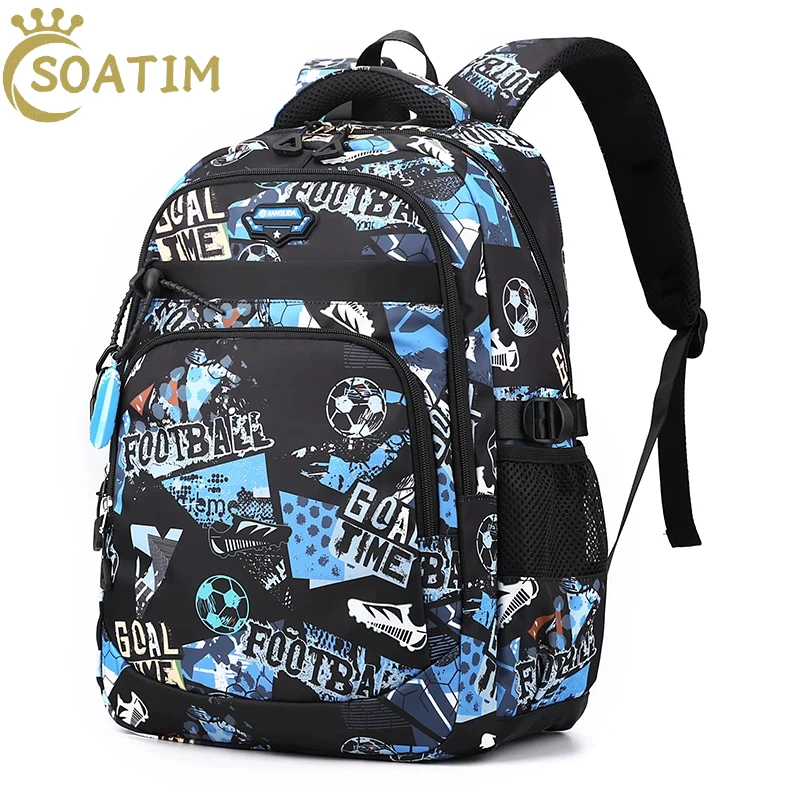 

Детский школьный рюкзак для мальчиков, школьная сумка для детей, подростков, начальной и средней школы, водонепроницаемый, легкий, для книг, на каждый день, 3-9 классы