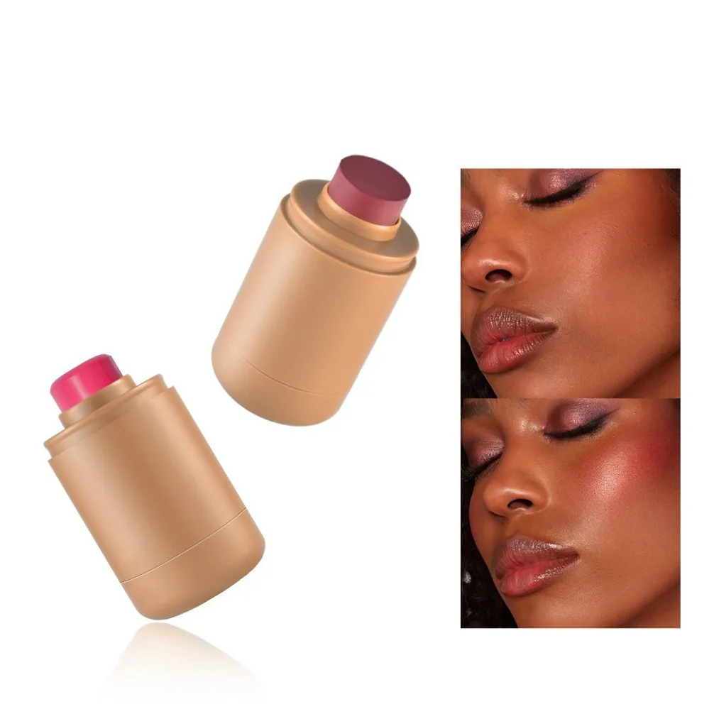 Private Label Vegan Makeup Wholesale Custom Logo Heart Shaped Blush Stick Natural Creamy Cheek Contour Pure Blusher