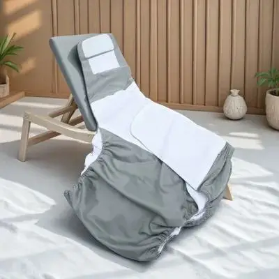 Pañal de tela impermeable ajustable para adultos y ancianos, almohadilla reutilizable absorbente, suave, transpirable, a prueba de fugas, 1 Uds.