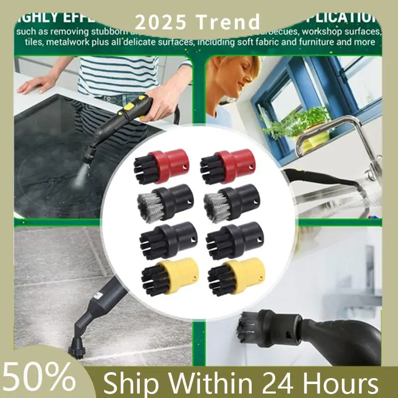 A75X Top 8PCS Ronde Stoomreiniger Borstels Vervanging Forkarcher SC1/SC2/CTK10/SC3/SC4/SC5/SC7 Stoomreiniger Onderdelen