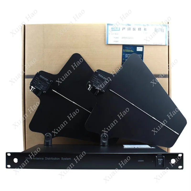 UA844 Wireless UHF Antenna Power Distribution System 500-950 MHz Signal Splitter 5-Channel Combiner Noise Cancelling Microphone