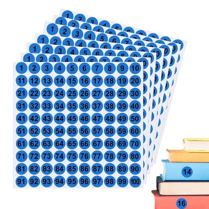 

Numbered Stickers 7X Inventory Number Sticker Labels 1 Inch Tear Resistant Adhesive Decal 1 To 100 For Indoor Outdoor Locker