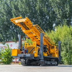 Top Selling 750m deep well drilling rig full hydraulic type vehicle Steel type water well drilling rig