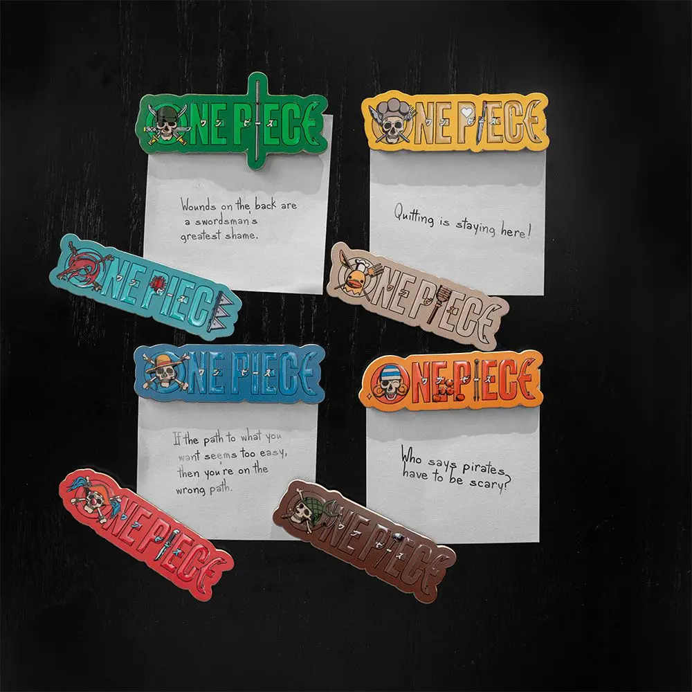 1Set One Piece Officially Licensed Wanted Posters Title Sequence Fridge Magnets For Locker Decorative Alloy Magnetic Ornaments view 6
