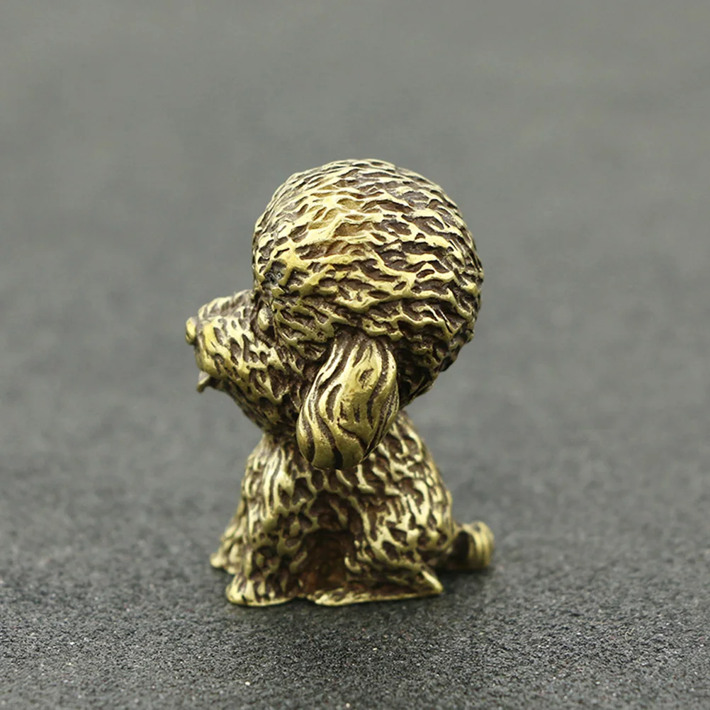 

Brass Desktop Poodle Ornament Vintage Home Decor Craft Adornment Office Decoration Tabletop Sculpture Metal For Indoor