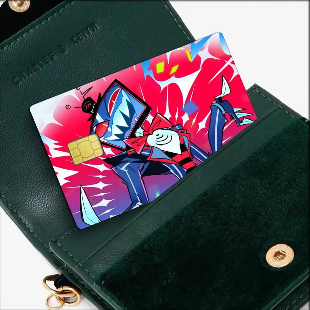 Hazbin VOX H-Hotel Trust Us Waterproof Film Skin Cover Credit Card Stickers Debit Front Bank Bus Pass