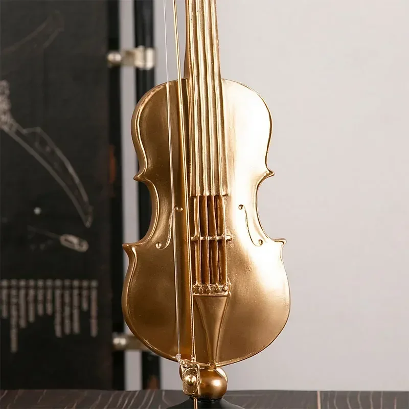 Musical Instruments Miniatures Resins Crafts Music Violin Saxophone Model Figurines Home Decoration Living Room Bookcase Desktop