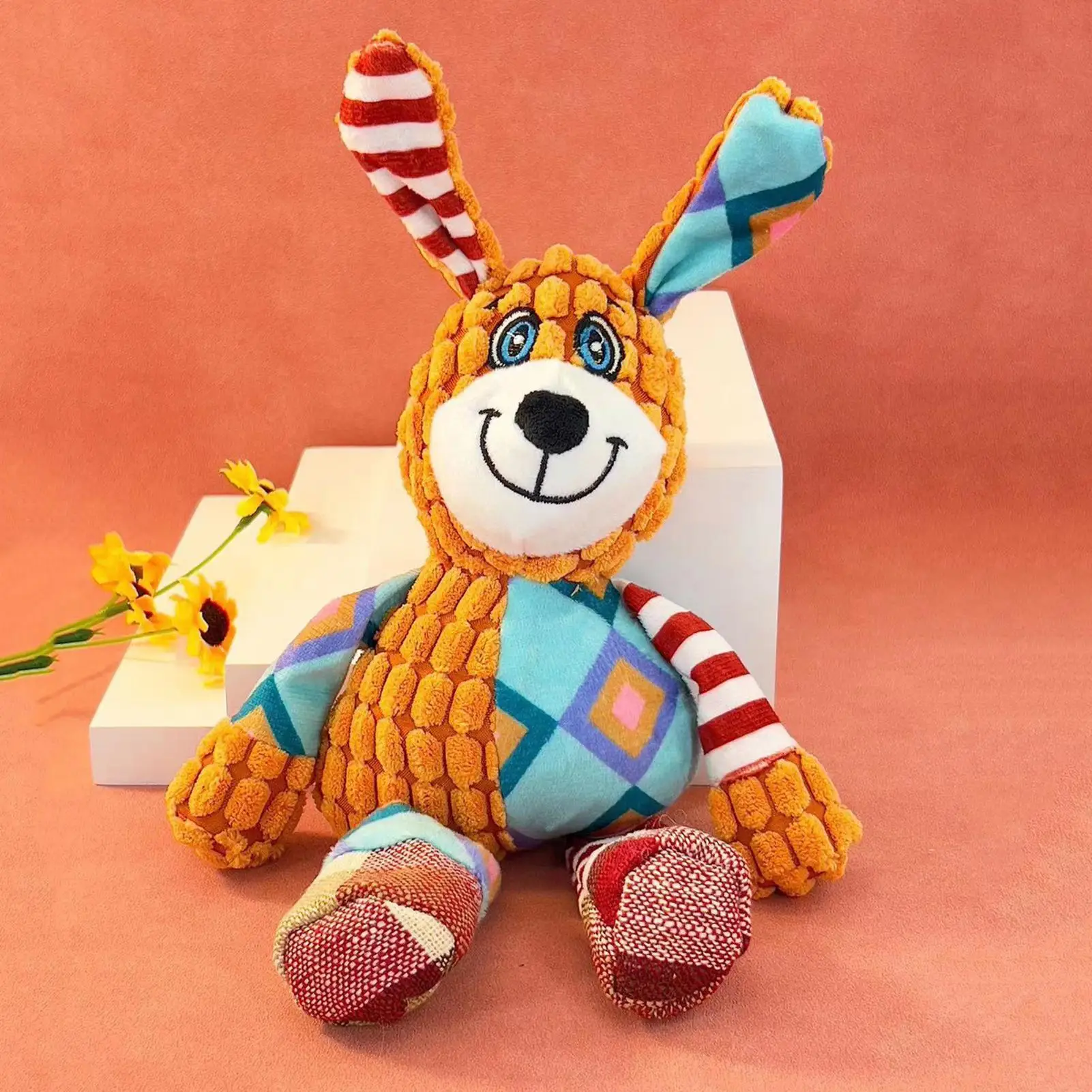 

Funny Interactive Dog Toys Pet Splicing Plush Toy Squeaky Pet Toys Resistant Interactive Teeth Cleaning Chew Toy Pet Supplies