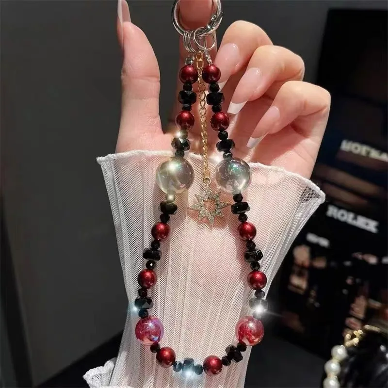 

Starry Sky Colorful Mobile Phone Lanyard, Star Pendant Bag Anti-lost Jewelry
