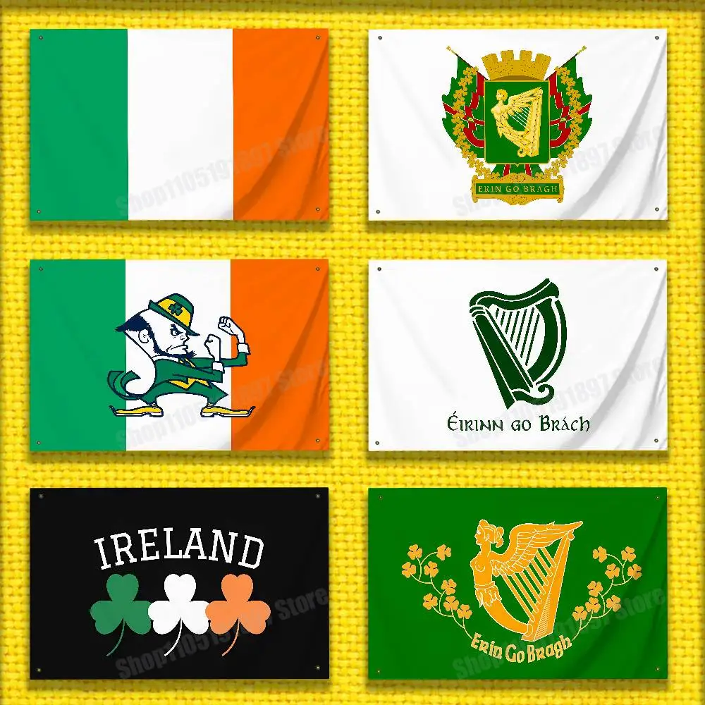 

Irish Harp Erin Go Bragh Ireland Flag For 50*70cm 60*90cm 60*110cm 80*120cm 100*150cm 150*200cm Camp Banner Tapestry