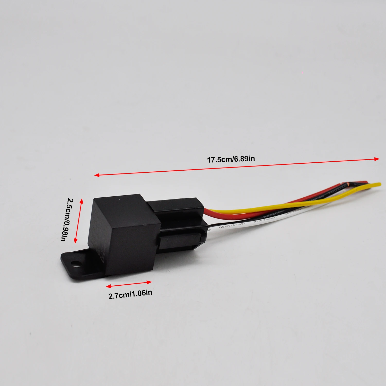 12V 40A 4Pin Automotive Relay with Harness 16AWG 18AWG Tinned Copper for Car Vehicle Motor