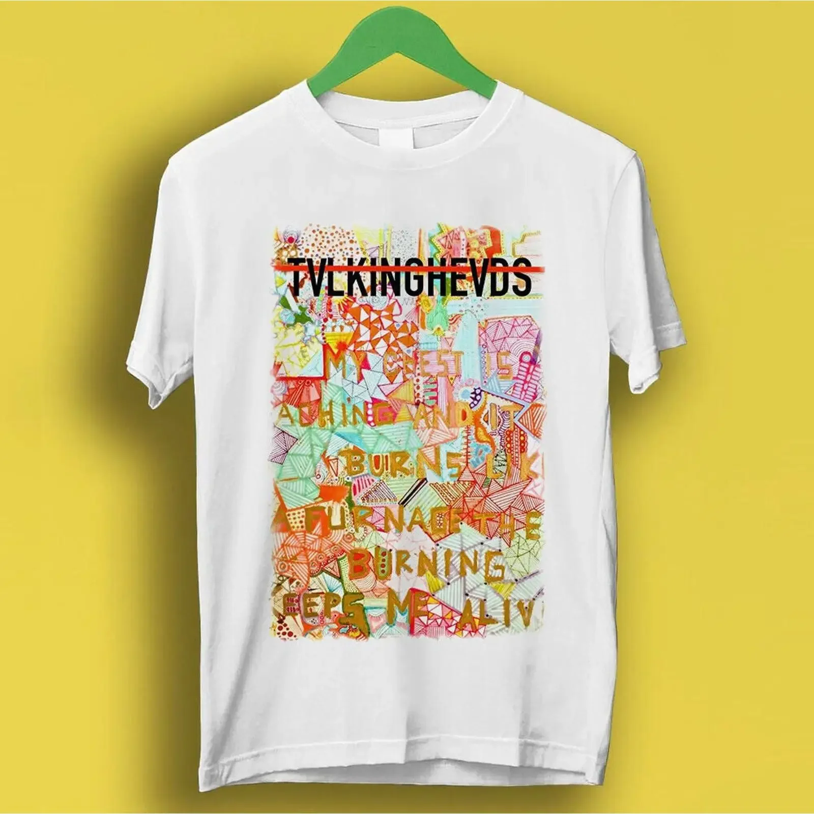 Talking Heads Life During Wartime Punk Rock Music Cool T Shirt P7277 vintage Washed Slightly designer clothes Comfortable