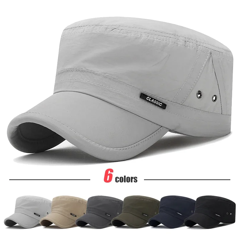 

New Mens and Womens Flat Cap Venting Holes On The Military Academy Cadet Caps Fashionable Classic Outdoor Casual Sport Sun Hat