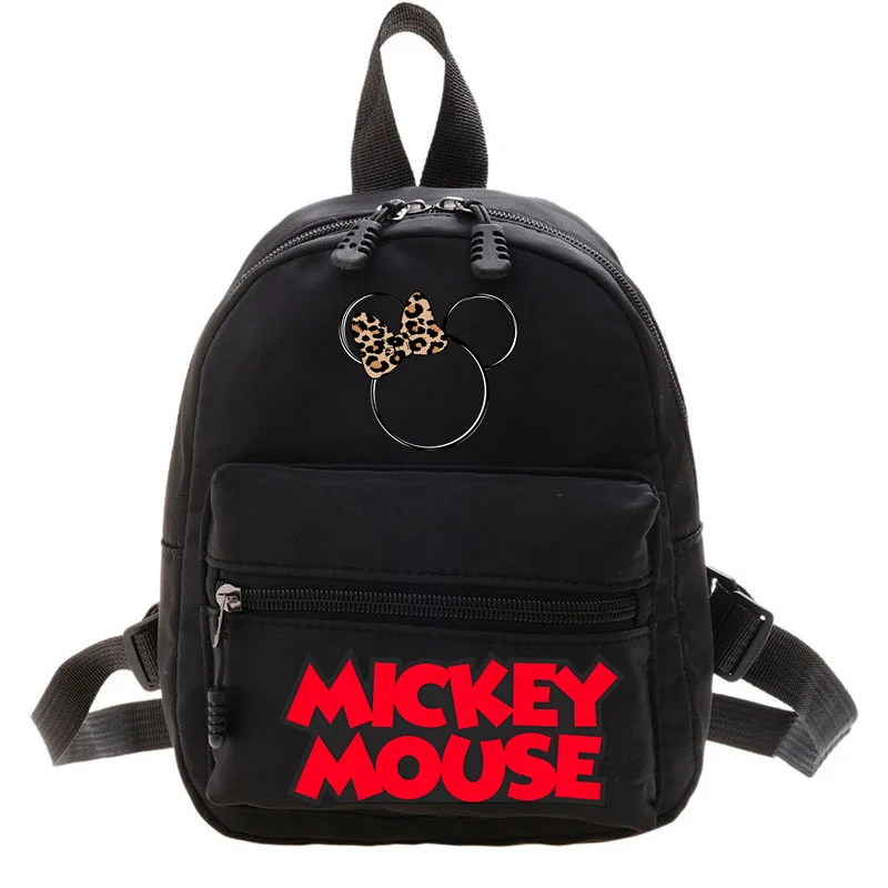 Disney-Mochila feminina de mickey e minnie mouse, mini bolsa de ombro para meninas adolescentes, mochilas casuais lindas, sacos de desenhos animados