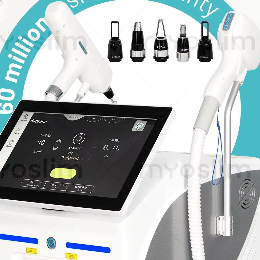 

10 Bars 808nm Diode Laser Hair Removal Machine 5000W FAC 755/808/940/1064nm 4 Wavelengths Ice Cooling Permanent Hair Removal
