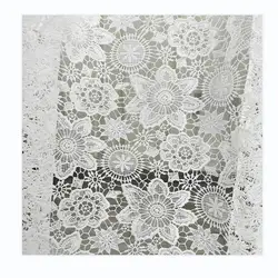 White flower guipure Lace ins summer cotton skirt clothing  dress fabric DIY women's embroidered lace