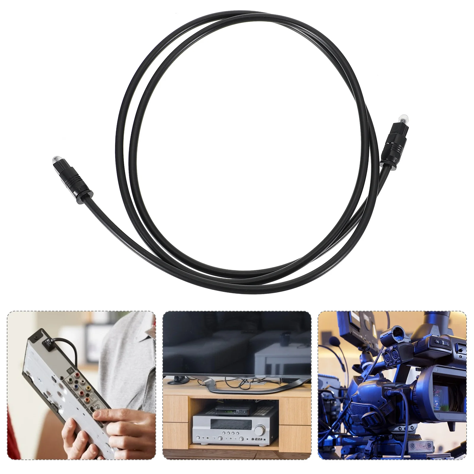 

3Pcs Optical Audio Cable 4.0mm Cord for Sound Bar Amplifier Game Console High-Density Shielding