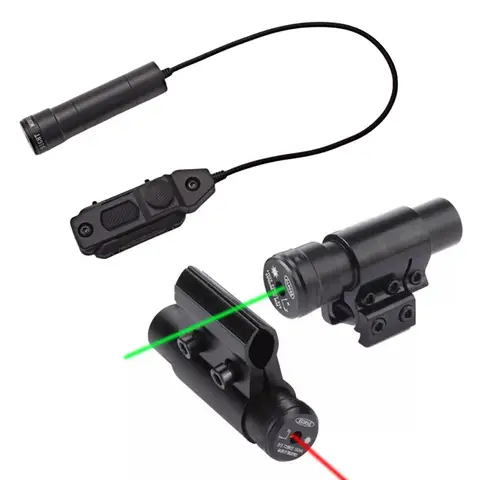 Red Dot Scope Laser Sight 11mm 20mm Picatinny Rail with Battery Green Laser Sight
