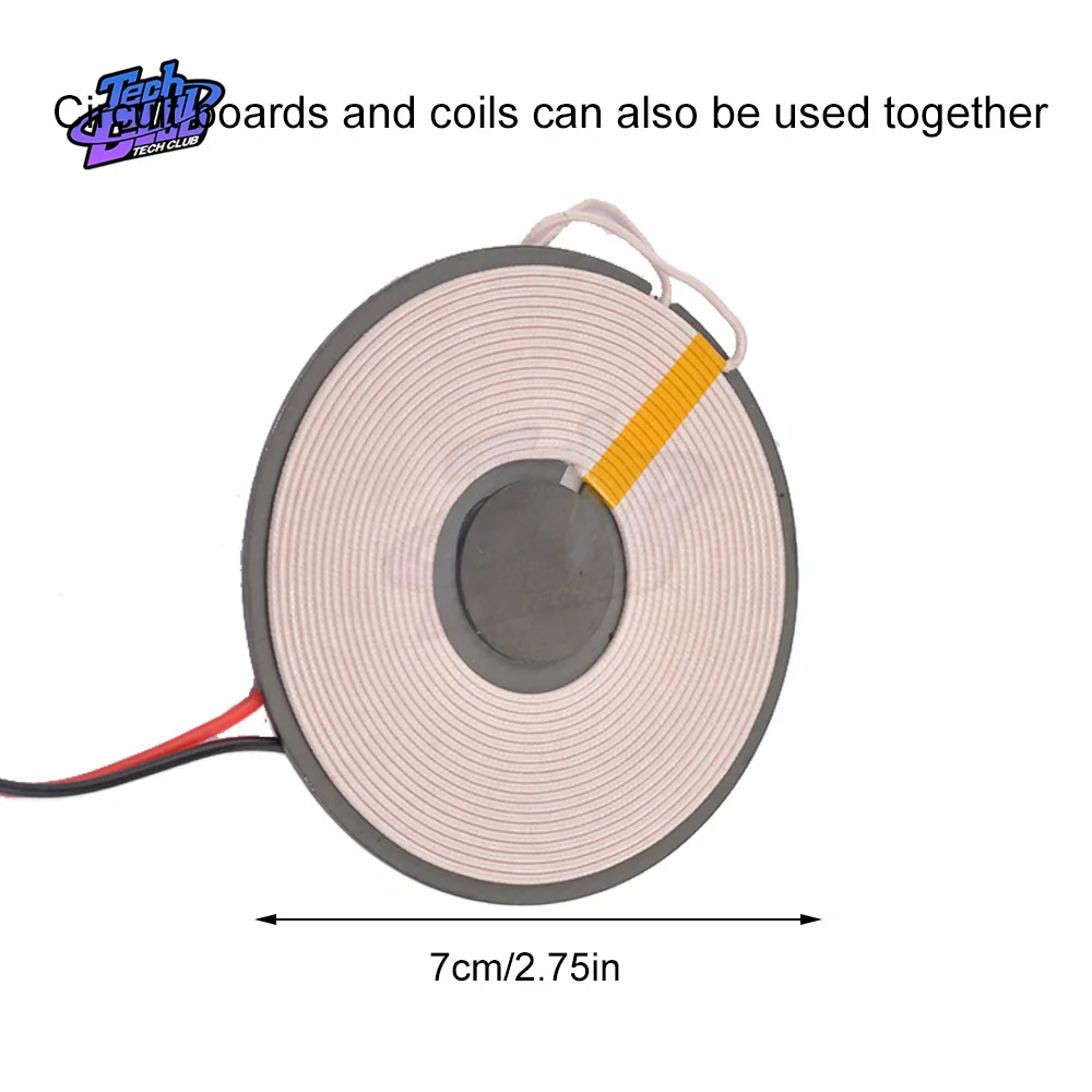 Imagem -04 - Longa Distância Carga Rápida sem Fio Carregador Transmissor Pcba Placa de Circuito Bobina Receptor Carregador Módulo 5w 10w 7.5w 5w 25 mm de