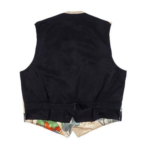 YAMAMOTO-Style Men s Silk Printed Casual Vest from Rok@umeikan Luxury Designer Catwalk Waistcoats