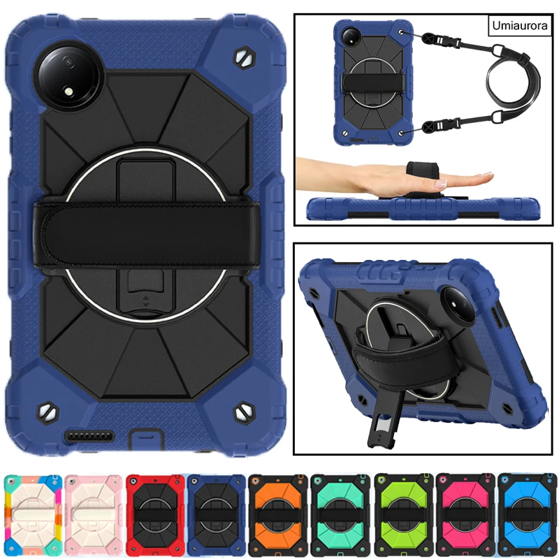 

Чехол-подставка с ремешком для планшетов Xiaomi Redmi Pad 2 SE 8.7, 11 дюймов, Pad2 Pro, POCO Pad 12.1, 10.6 дюймов, противоударный, из поликарбоната, усиленный, Funda