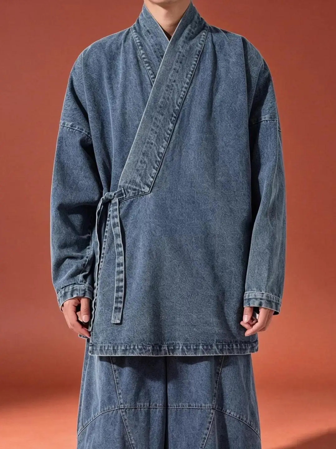 men's-traditional-chinese-style-right-slanting-lapel-outerwear-ming-dynasty-hanfu-loose-fit-long-sleeve-stand-collar-jacket