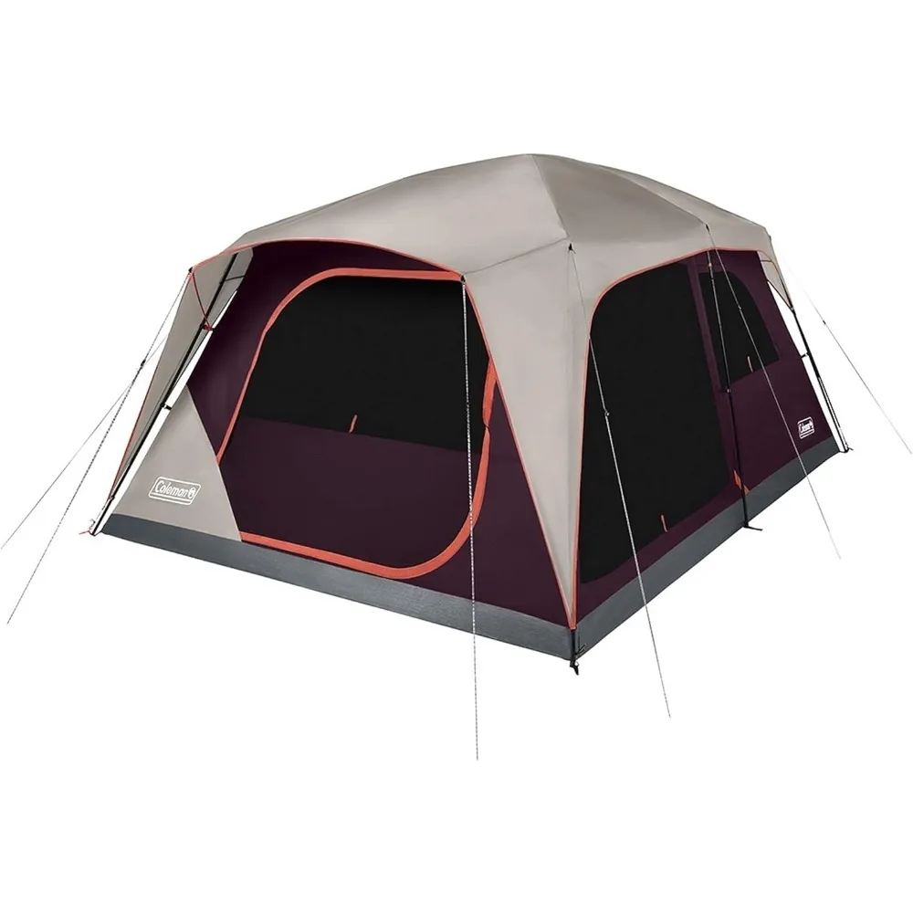 

US Camping Tent, 8/10/12 Person Weatherproof Family Tent with Convertible Screen Room, Color-Coded Poles, Room Divider