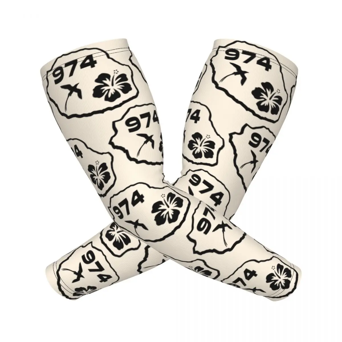 

974, остров Реюньюньона, рукава для мужчин и женщин, защита от солнца и ультрафиолета, татуировка, прикрытие для спорта, охлаждение, езда на велосипеде