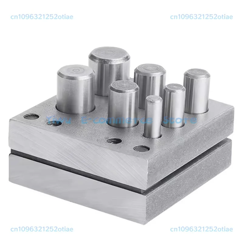 Manual Round Punch Jewelry Disc Cutter Punch Set 7 Holes Metal Circle Round Mold Cutting Punching Tools Punching Die BB