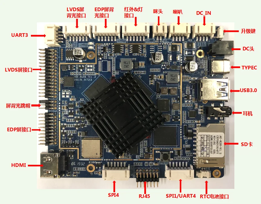 Rockship RK3399 Android System OEM Motherboard With BT & WiFi LVDS EDP Interface