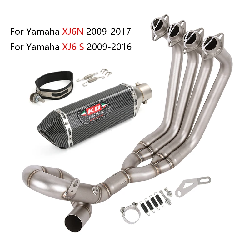 

For Yamaha XJ6S 2009-2016 XJ6N 2009-2017 Full System Motorcycle Exhaust Muffler Tips Header Link Pipe Stainless Steel 51mm
