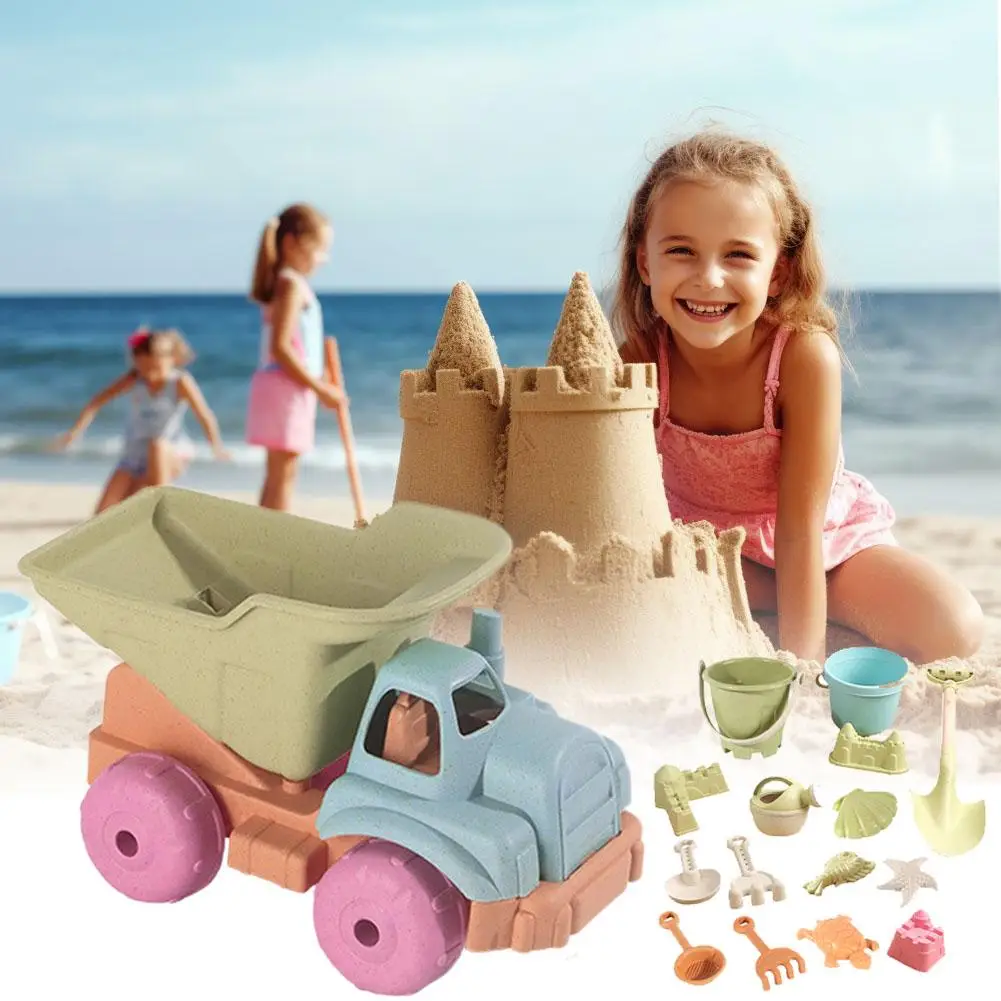 5/7/14/15Pcs Beach Toys Set Package Sand Toys for Kids Sandbox Toys with Collapsible Bucket Shovel Set Sand Molds Summer Outdoor - view 5