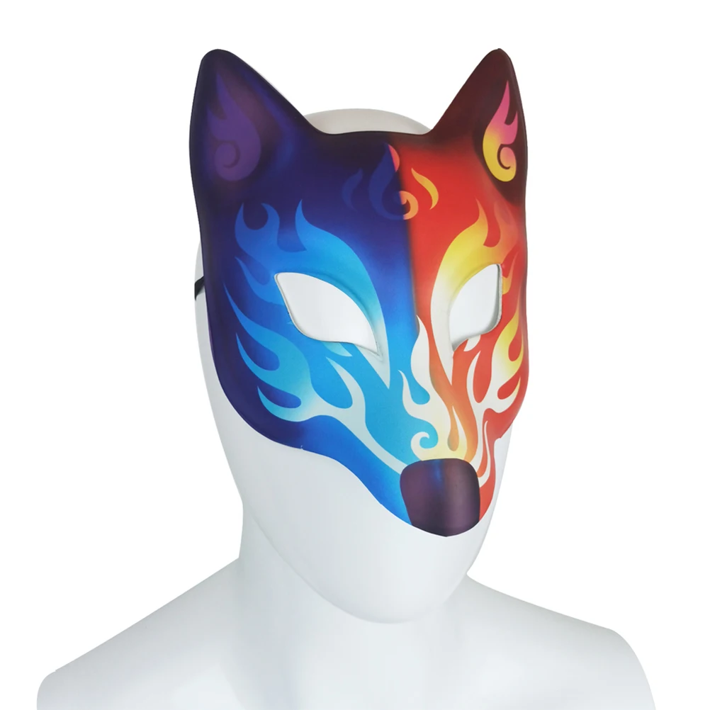 

Fox Mask Elegant Animal Masquerade Halloween Cool Japanese Masks Painted for Ball
