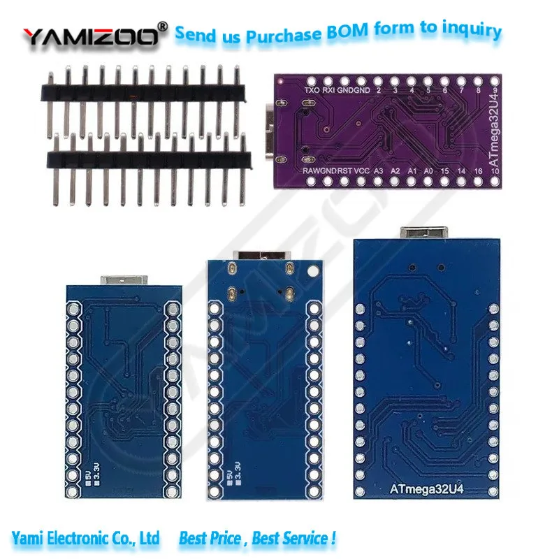Type-C MINI USB Pro Micro für Arduino ATmega32U4 5V/16MHz 3.3V/8MHz Modul mit 2-reihigem Pin-Header Leonardo USB-Schnittstellenkarte – Detail 3